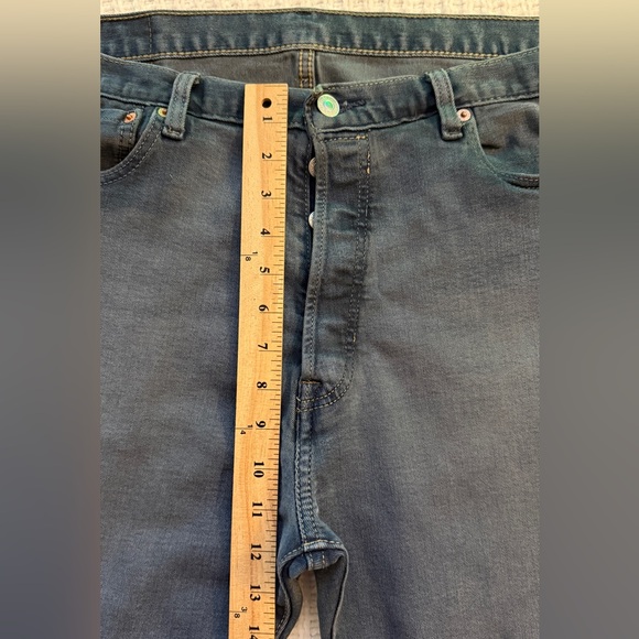Levi’s 501 Original Fit Straight Leg Jeans Gray Blue 36x30 - Picture 5 of 14